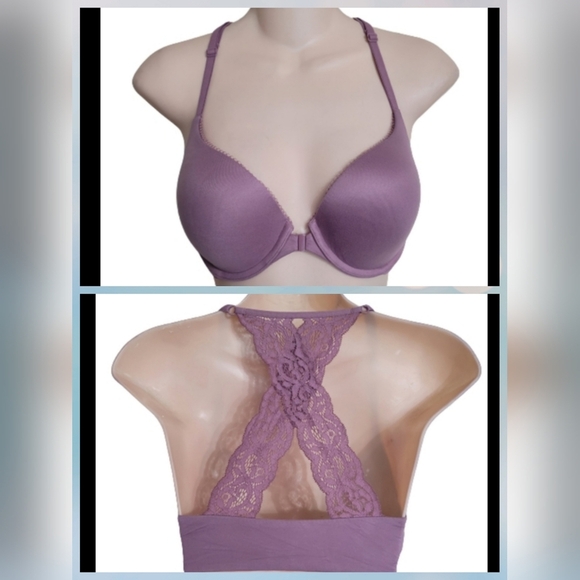 Victoria's Secret Lavender Body by Victoria Racerback Perfect Shape Bra Size 32D - Picture 1 of 9